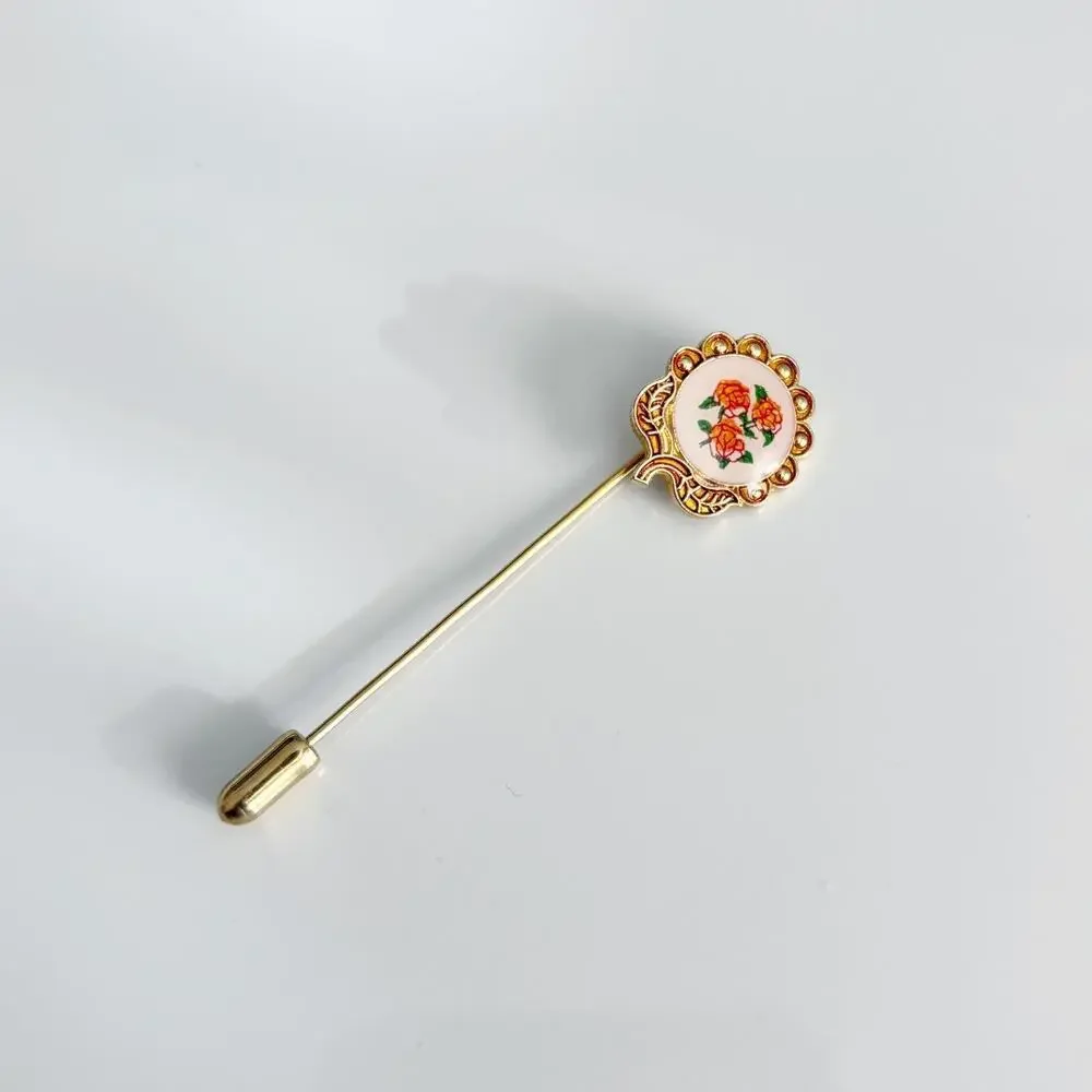 Vintage Stick Pin Set – Butterfly, Floral & Bird Motifs (Set of 3)